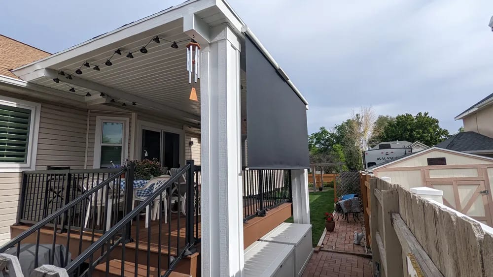 Screened patio door installation
