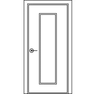 Illustration of a single door retractable screen