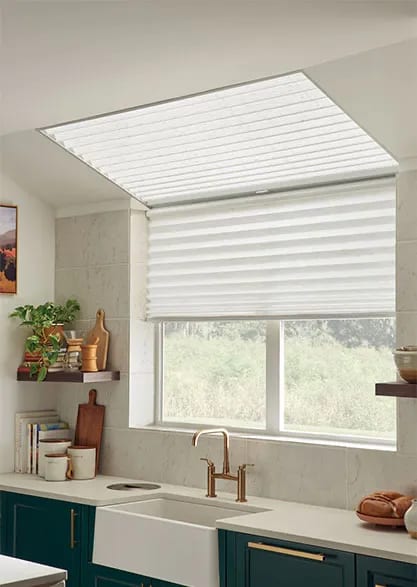 Window treatment above a kitchen sink